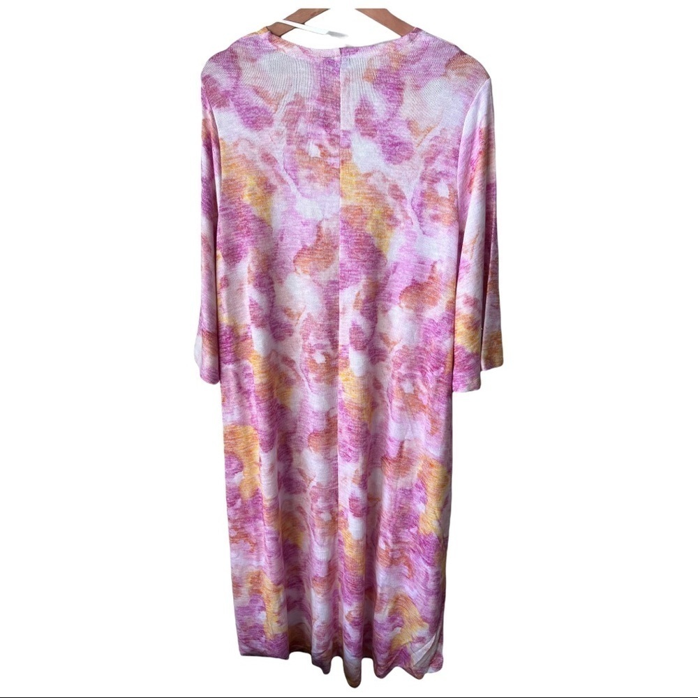 Torrid kimono Multi Watercolor Hacci Longline Cardigan Size 1X NEW with tags - Picture 7 of 9